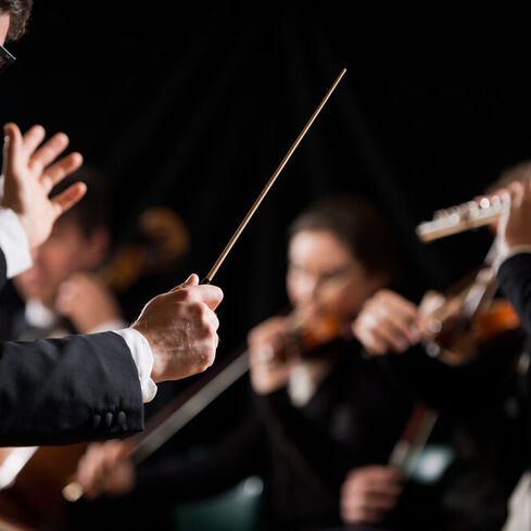 Dirigent und Orchester